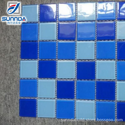 2016 popular 300x300mm elegant charming swimming pool glass mosaic decorative tiles